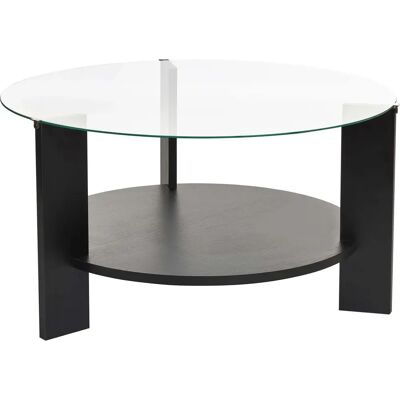Hanah home table basse ronde en verre - noir et verre - Publicité Hanah home table basse ronde en verre - noir et verre - Publicité