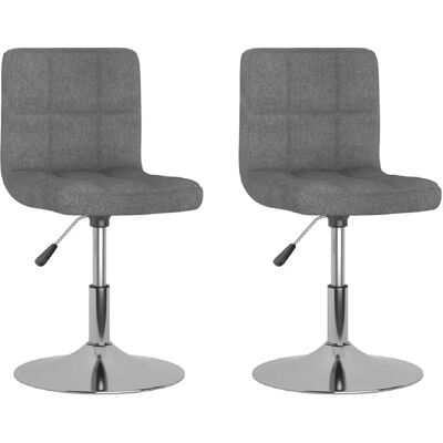 Decoshop26 Lot de 2 tabourets de bar chaise de comptoir siège pivotant hauteur réglable en tissu gris clair DEC025231 - Publicité Decoshop26 Lot de 2 tabourets de bar chaise de comptoir siège pivotant hauteur réglable en tissu gris clair DEC025231 - Publicité