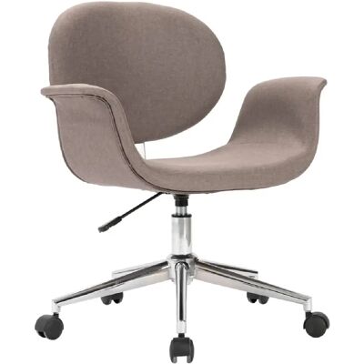 Decoshop26 Chaise de bureau sur roulettes hauteur réglable pivotant en tissu taupe DEC025158 - Publicité Decoshop26 Chaise de bureau sur roulettes hauteur réglable pivotant en tissu taupe DEC025158 - Publicité