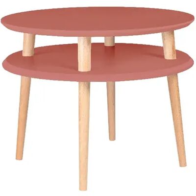 Ragaba Table basse ronde bois - Rose - Publicité Ragaba Table basse ronde bois - Rose - Publicité