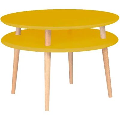 Ragaba Table basse ronde - Jaune - Publicité Ragaba Table basse ronde - Jaune - Publicité