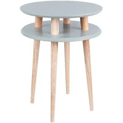 Ragaba Table basse ronde en hêtre - Gris foncé - Publicité Ragaba Table basse ronde en hêtre - Gris foncé - Publicité