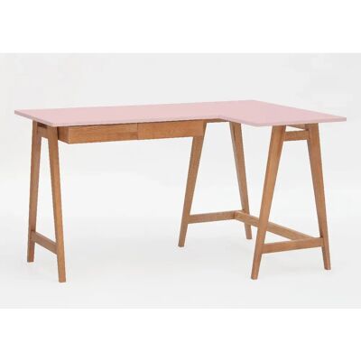 Ragaba Bureau d'angle Luka - Rose poudré - Publicité Ragaba Bureau d'angle Luka - Rose poudré - Publicité