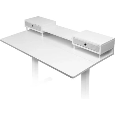 Duronic DD1 WE Plateau avec 2 Tiroirs pour Bureau Assis Debout de 120 cm Compatible avec la plupart des Structures Assis Debout Idéal pour Poste de travail à domicile ou bureau - Publicité Duronic DD1 WE Plateau avec 2 Tiroirs pour Bureau Assis Debout de 120 cm Compatible avec la plupart des Structures Assis Debout Idéal pour Poste de travail à domicile ou bureau - Publicité
