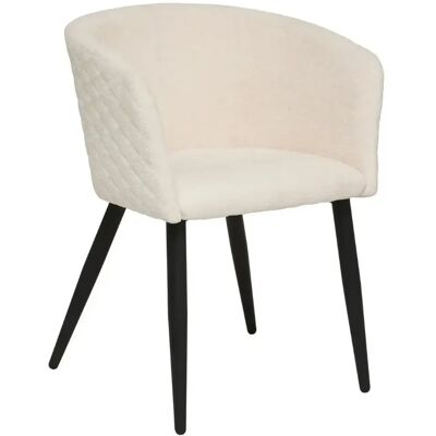 Pegane Lot de 2 chaises fauteuil rembourrés en tissu coloris ivoire - Longueur 55 x Profondeur 55 x Hauteur 76 cm - Publicité Pegane Lot de 2 chaises fauteuil rembourrés en tissu coloris ivoire - Longueur 55 x Profondeur 55 x Hauteur 76 cm - Publicité