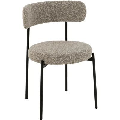Paris Prix Chaise en Tissu Bouclé Aldo 76cm Gris - Publicité Paris Prix Chaise en Tissu Bouclé Aldo 76cm Gris - Publicité