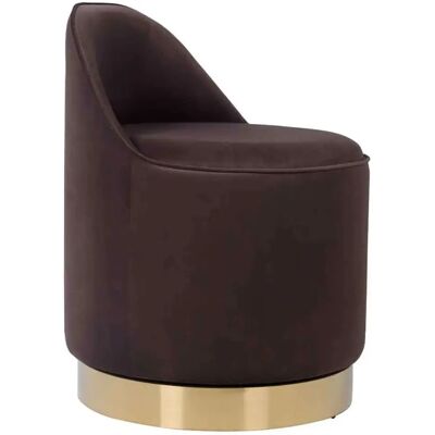 Chaise de bureau pivotante Viktor - Marron - 52x68x52 cm - Publicité Chaise de bureau pivotante Viktor - Marron - 52x68x52 cm - Publicité