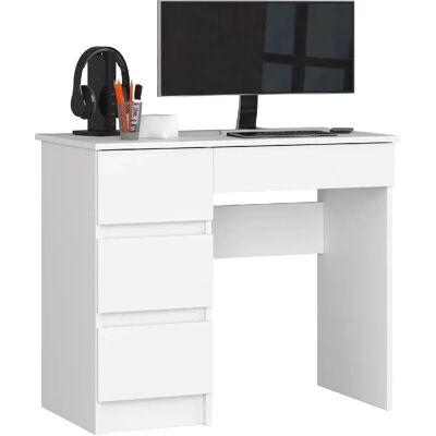 Akord Bureau 3 tiroirs - Blanc - Publicité Akord Bureau 3 tiroirs - Blanc - Publicité