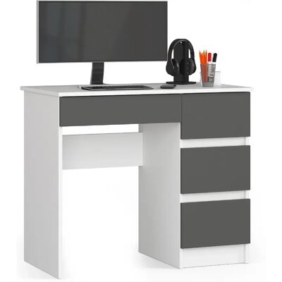 Akord Bureau d'appoint 3 tiroirs - Blanc - Publicité Akord Bureau d'appoint 3 tiroirs - Blanc - Publicité