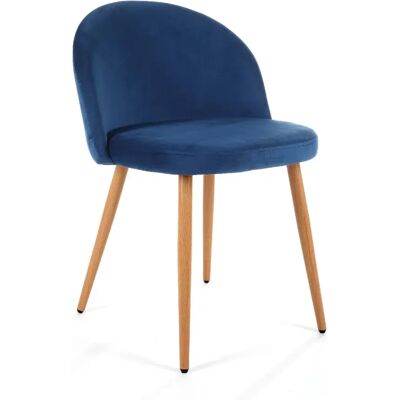 Akord Chaise Bleu Marine 53X43X48 - Publicité Akord Chaise Bleu Marine 53X43X48 - Publicité