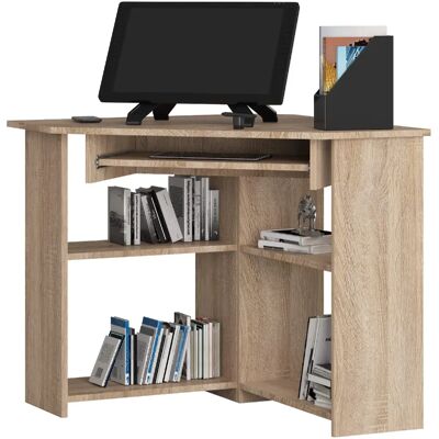 Akord Bureau Ted Chêne Sonoma 80X80X74 - Publicité Akord Bureau Ted Chêne Sonoma 80X80X74 - Publicité