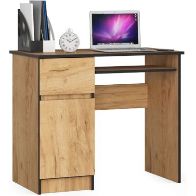 Akord Bureau avec caisson - Chêne - Publicité Akord Bureau avec caisson - Chêne - Publicité