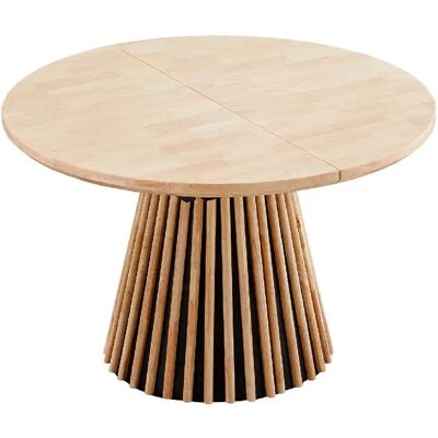 Pegane Table à manger ronde extensible coloris Chêne nordique/noir - Longueur 100-140-180 x Largeur 100 x Hauteur 76 cm - Publicité Pegane Table à manger ronde extensible coloris Chêne nordique/noir - Longueur 100-140-180 x Largeur 100 x Hauteur 76 cm - Publicité