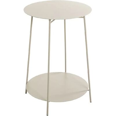 Pegane Table d'appoint ronde métal - Gris - Publicité Pegane Table d'appoint ronde métal - Gris - Publicité