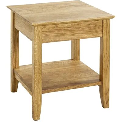 Pegane Table d'appoint carrée - Chêne - Publicité Pegane Table d'appoint carrée - Chêne - Publicité