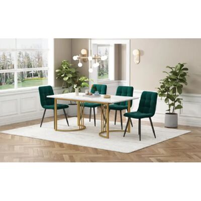 Merax Table à Manger Ovale Extensible 110/130cm-avec Espace De Rangement-blanche Et Argenté - Publicité Merax Table à Manger Ovale Extensible 110/130cm-avec Espace De Rangement-blanche Et Argenté - Publicité
