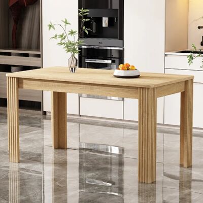 Merax Table à Manger 116x65x75cm-Table Rectangulaire-en Bois De Chêne-moderne-naturel - Publicité Merax Table à Manger 116x65x75cm-Table Rectangulaire-en Bois De Chêne-moderne-naturel - Publicité