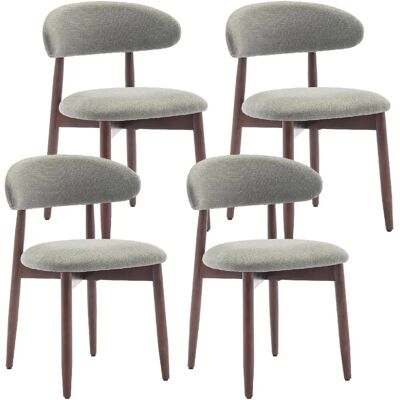 Smartue Lot de 4 Chaises de Salle à Manger Vert, pieds en bois, 81×56.4×52.6 cm - Publicité Smartue Lot de 4 Chaises de Salle à Manger Vert, pieds en bois, 81×56.4×52.6 cm - Publicité