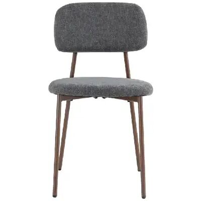 Homy France Lot 4 chaises salle à manger tissu anthracite pieds effet noyer 44x43x80 cm AZRA - Publicité Homy France Lot 4 chaises salle à manger tissu anthracite pieds effet noyer 44x43x80 cm AZRA - Publicité