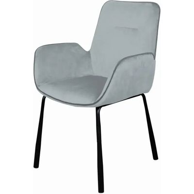 Fauteuil Eliot de Kayoom - Velours gris, Modèle 125, avec accoudoirs - Fauteuil - Publicité Fauteuil Eliot de Kayoom - Velours gris, Modèle 125, avec accoudoirs - Fauteuil - Publicité