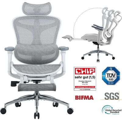 SIHOO Doro C300 Fauteuil de Bureau Ergonomique JT - Accoudoirs 3D- Blanc - Publicité SIHOO Doro C300 Fauteuil de Bureau Ergonomique JT - Accoudoirs 3D- Blanc - Publicité