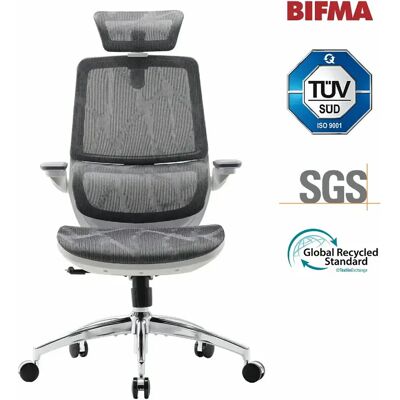 SIHOO M59AS Chaise de bureau ergonomique- Accoudoirs 3D réglables & rabattables-150kg-Gris - Publicité SIHOO M59AS Chaise de bureau ergonomique- Accoudoirs 3D réglables & rabattables-150kg-Gris - Publicité