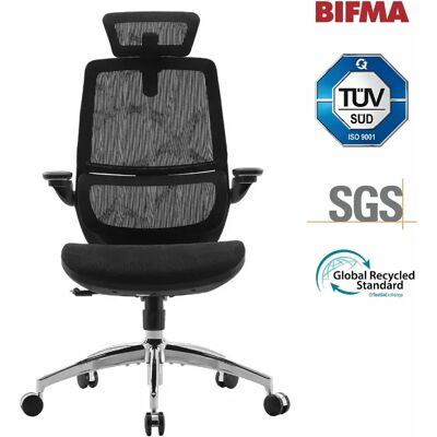 SIHOO M59AS Chaise de bureau ergonomique- Accoudoirs 3D réglables & rabattables-150kg-Noir - Publicité SIHOO M59AS Chaise de bureau ergonomique- Accoudoirs 3D réglables & rabattables-150kg-Noir - Publicité