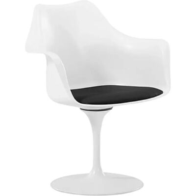 Chaise Pivotante Tulipe - Noire - Design Moderne - Publicité Chaise Pivotante Tulipe - Noire - Design Moderne - Publicité