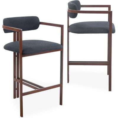 Paris Prix Lot de 2 Chaises de Bar Design Galia 103cm Anthracite - Publicité Paris Prix Lot de 2 Chaises de Bar Design Galia 103cm Anthracite - Publicité