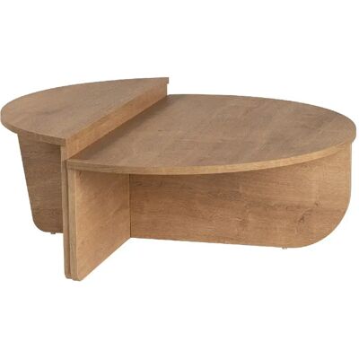 Hanah Home Table basse en bois - 90 x 60 x 30 cm - Chêne miel - Publicité Hanah Home Table basse en bois - 90 x 60 x 30 cm - Chêne miel - Publicité