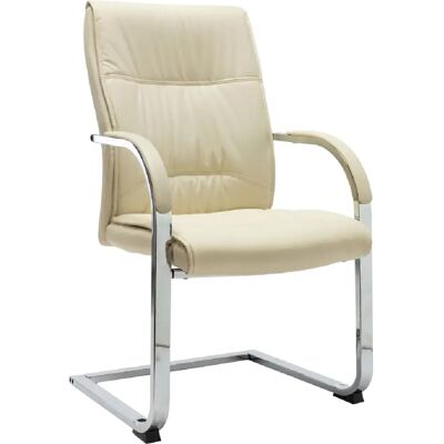 Chaise de bureau crème vidaXL design ergonomique - Publicité Chaise de bureau crème vidaXL design ergonomique - Publicité