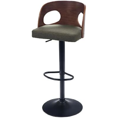 Mes Chaise de bar 45x46x83 cm en tissu kaki et métal - Publicité Mes Chaise de bar 45x46x83 cm en tissu kaki et métal - Publicité