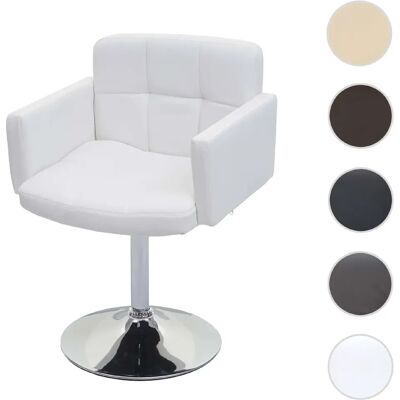 Mendler Chaise de salle à manger Orlando similicuir chromé blanc - Publicité Mendler Chaise de salle à manger Orlando similicuir chromé blanc - Publicité