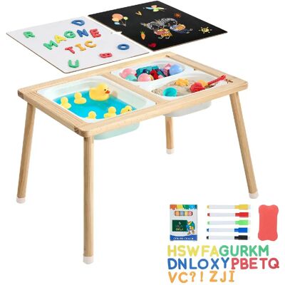 VEVOR G16SKU1 - Natural wood color - Table sensorielle 7 en 1 - Publicité VEVOR G16SKU1 - Natural wood color - Table sensorielle 7 en 1 - Publicité