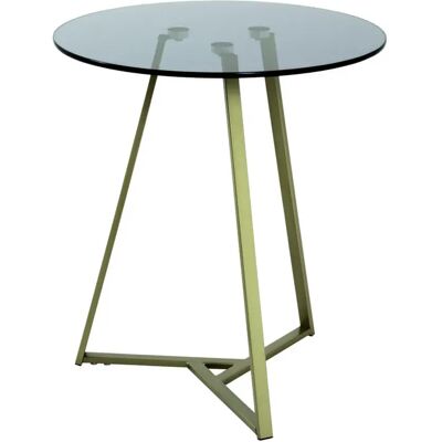 Pegane Table d'appoint ronde - Gris - Publicité Pegane Table d'appoint ronde - Gris - Publicité