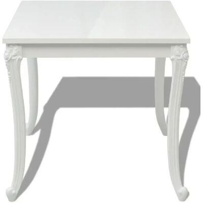Table Helloshop26 80cm Blanc Laqué - Salle à manger - Publicité Table Helloshop26 80cm Blanc Laqué - Salle à manger - Publicité