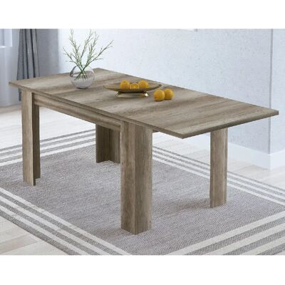 Pegane Table à manger extensible - Chêne vieilli - Publicité Pegane Table à manger extensible - Chêne vieilli - Publicité