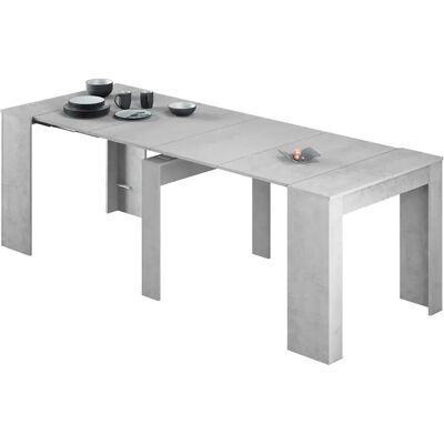 Pegane - Table console Extensible béton - 78x90x50 cm - Console table - Publicité Pegane - Table console Extensible béton - 78x90x50 cm - Console table - Publicité