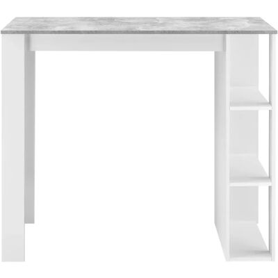 Helloshop26 Modèle 03_0006205 - Table de bar effet béton blanc - Publicité Helloshop26 Modèle 03_0006205 - Table de bar effet béton blanc - Publicité