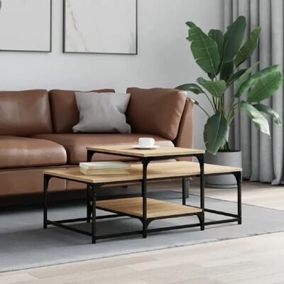 vidaXL Table basse - Chêne sonoma 102x60x45 cm - Publicité vidaXL Table basse - Chêne sonoma 102x60x45 cm - Publicité