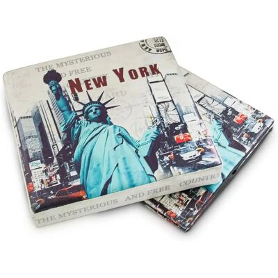 Helloshop26 - Tabouret pliable coffre de rangement 38x38cm New York - Publicité Helloshop26 - Tabouret pliable coffre de rangement 38x38cm New York - Publicité