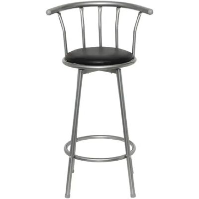 Helloshop26 Lot de 2 tabourets de bar - Noir - Publicité Helloshop26 Lot de 2 tabourets de bar - Noir - Publicité