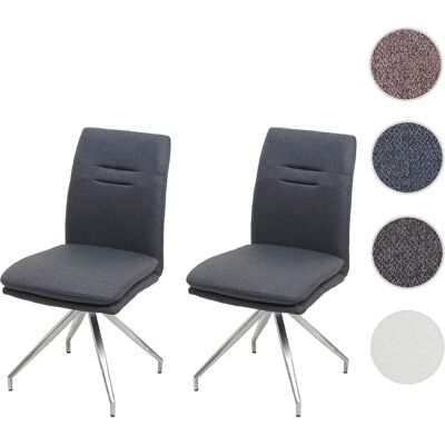 Mendler HWC-H70 Chaise - Gris Foncé Lot de 2 - Publicité Mendler HWC-H70 Chaise - Gris Foncé Lot de 2 - Publicité
