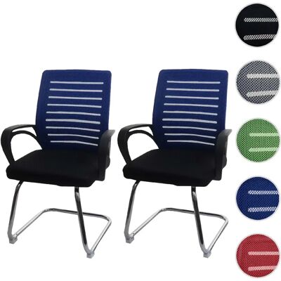 Chaise de bureau Mendler Modèle Hwc-k51 - Lot de 2, Bleu - Publicité Chaise de bureau Mendler Modèle Hwc-k51 - Lot de 2, Bleu - Publicité