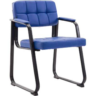 Decoshop26 Chaise visiteur de bureau - Bleu - Publicité Decoshop26 Chaise visiteur de bureau - Bleu - Publicité