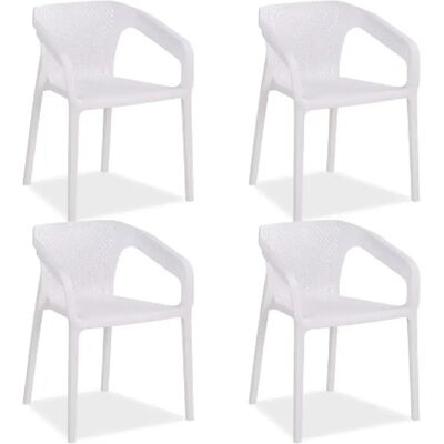 Homestyle4u Chaises de Jardin Blanches - Chaises de Jardin - Publicité Homestyle4u Chaises de Jardin Blanches - Chaises de Jardin - Publicité