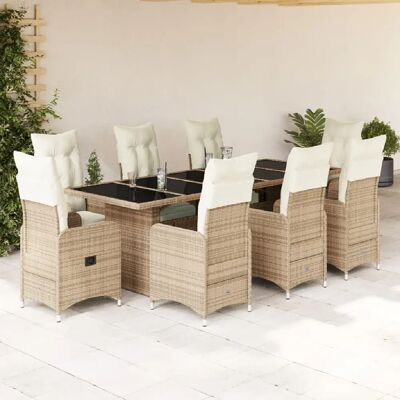 Ensemble de Mobilier de Jardin Vidaxl - 5 Pièces Beige - Publicité Ensemble de Mobilier de Jardin Vidaxl - 5 Pièces Beige - Publicité