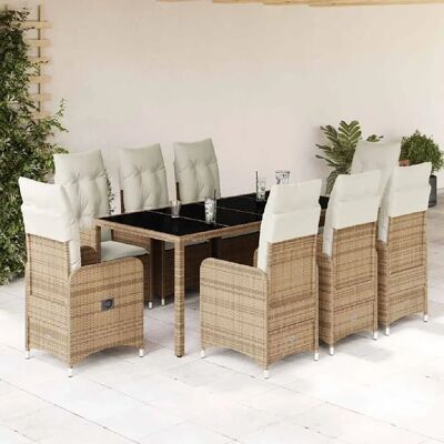 Ensemble de Mobilier de Jardin vidaXL - Beige, 5 pièces, Rotin, Coussins - Publicité Ensemble de Mobilier de Jardin vidaXL - Beige, 5 pièces, Rotin, Coussins - Publicité