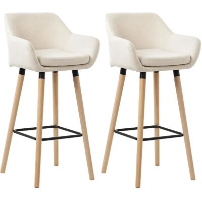 Decoshop26 Tabourets de bar scandinaves - Beige - Publicité Decoshop26 Tabourets de bar scandinaves - Beige - Publicité