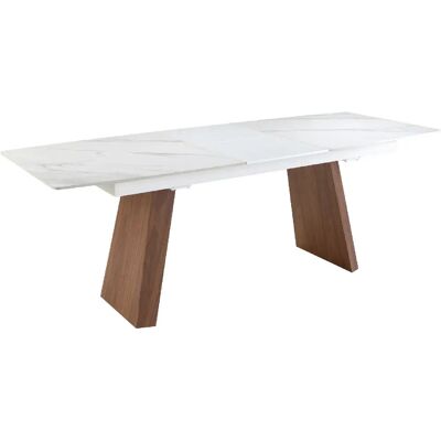 Table à manger ovale extensible en marbre porcelaine ANGEL CERDA - 180/230cm - Publicité Table à manger ovale extensible en marbre porcelaine ANGEL CERDA - 180/230cm - Publicité
